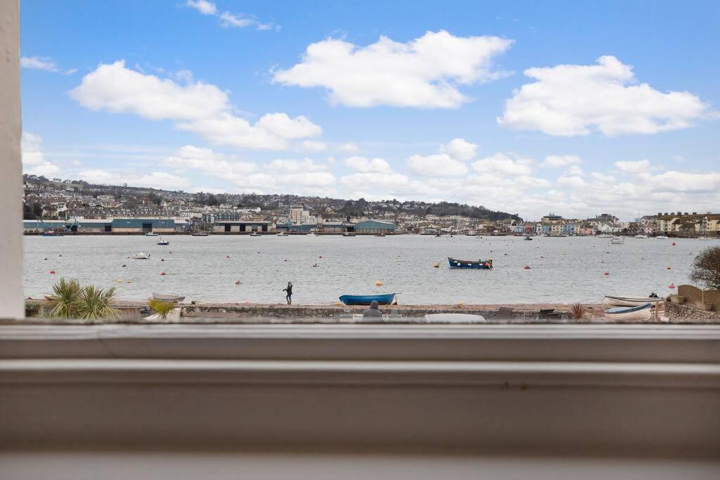 Beach Front Flat Shaldon With Parking Kültér fotó